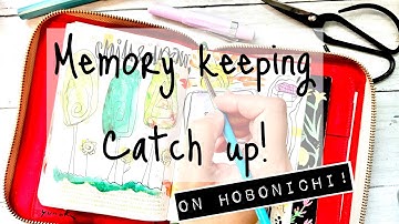 Journal with me: Memory keeping catch up on my Hobonichi - watercolor, doodles, stickers and more!