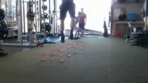 DL hurdle hop with mini bounce