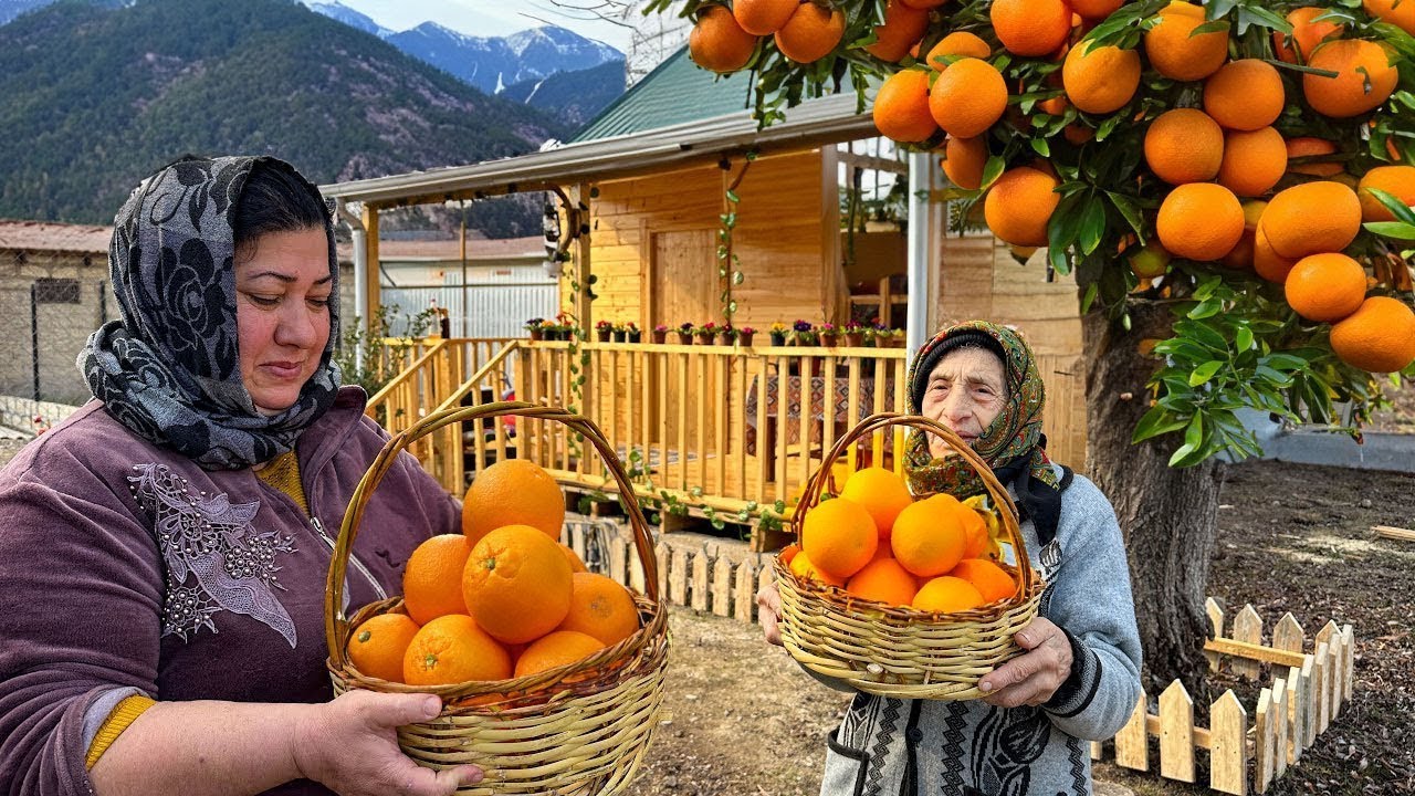 COUNTRY LIFE WITH GRANDMA! ORANGE JAM AND DELICIOUS RECIPES - YouTube