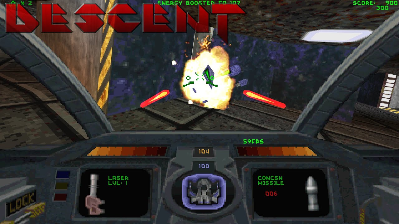 Descent DXXRebirth (source port) Level 1 Lunar Outpost 4K/60