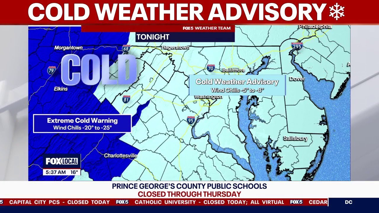 DC weather: Cold Weather Advisory remains in effect