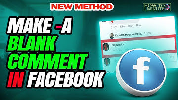 How to make a blank comment in facebook 2025