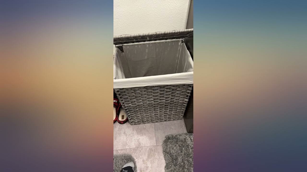 SONGMICS Handwoven Laundry Hamper, 23.8 Gal (90L) Synthetic Rattan Clothes Laundry review