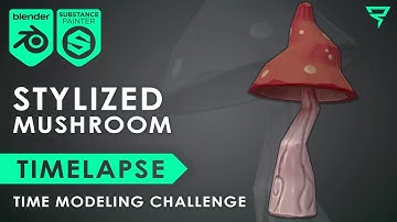 Stylized Mushroom - 3D Modeling Timelapse