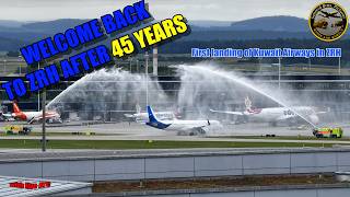 Kuwait Airways firstlanding after 45 years at ZRH and last landing 3 months later/with live ATC