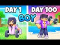 100 DAYS as a SECRET BOY in Minecraft!