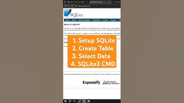 Setup SQLite Database #database