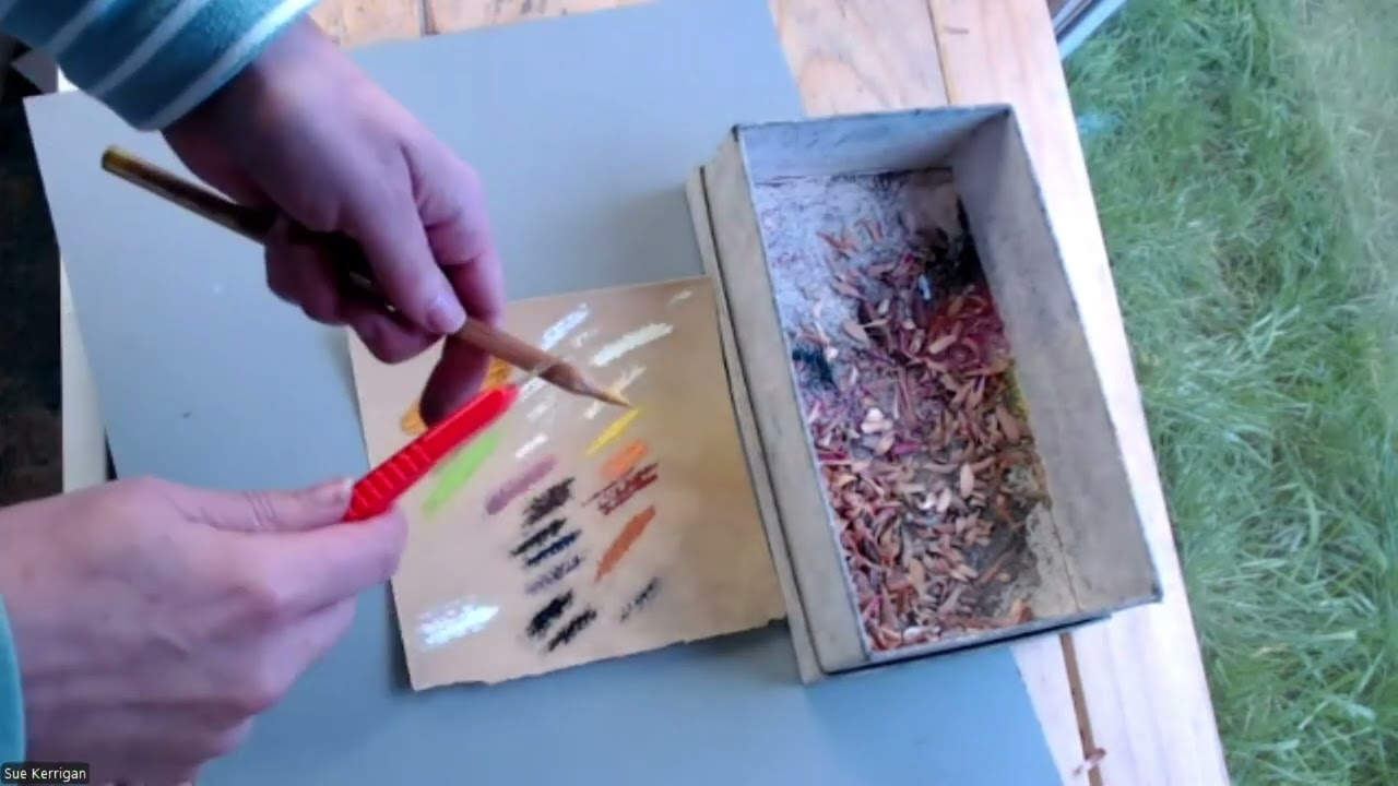 How To Sharpen Pastel Pencils LIVE on ZOOM