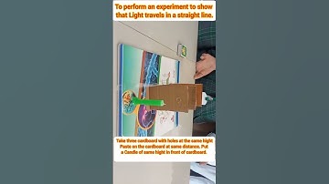 Experiment to show that light travels in a straight line.#light #scienceexperiment #science #scifi