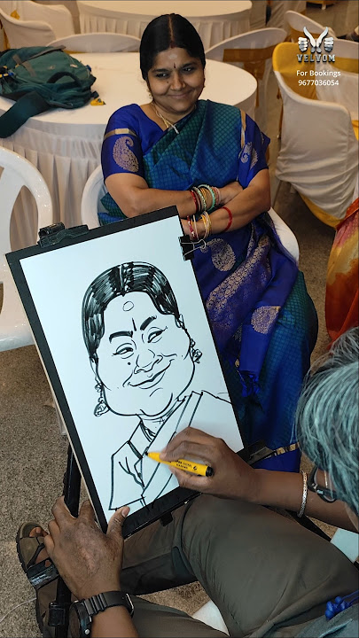 Live caricature event | artist surendar | book your events now #caricature #shorts
