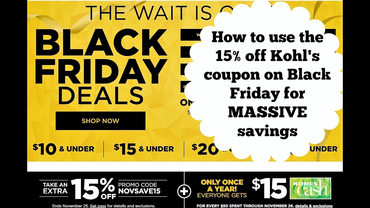 How to Use the 15 Off Kohl's Coupon on Black Friday YouTube