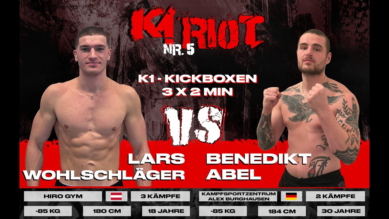 K1RIOT 5.0 | WOHLSCHLÄGER VS. ABEL | 08.02.2025 | Halle B, Baden
