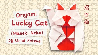 Origami Lucky Cat Step-By-Step Instructions Oriol Esteve
