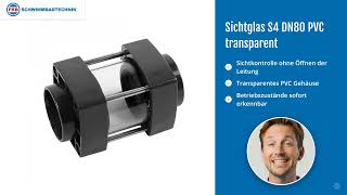 Sichtglas S4 DN80 PVC transparent | FKB Schwimmbadtechnik
