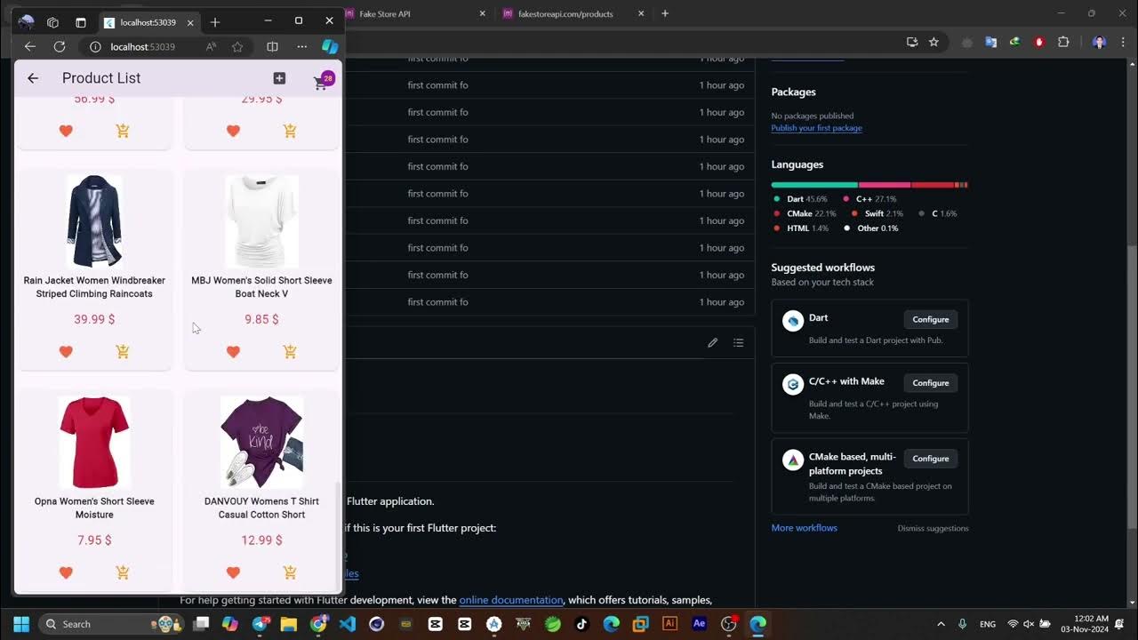 How to push code in android studio to github and explain about api use