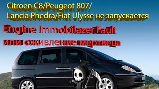 Citroen C8/Peugeot 807/Lanchia Phedra/Fiat Ulysse Engine immobelazer fault не запускается. Оживление