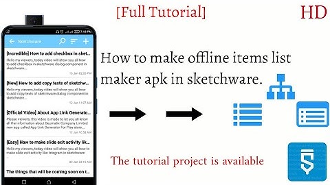 [Full Tutorial] How to make offline items list maker apk in sketchware.