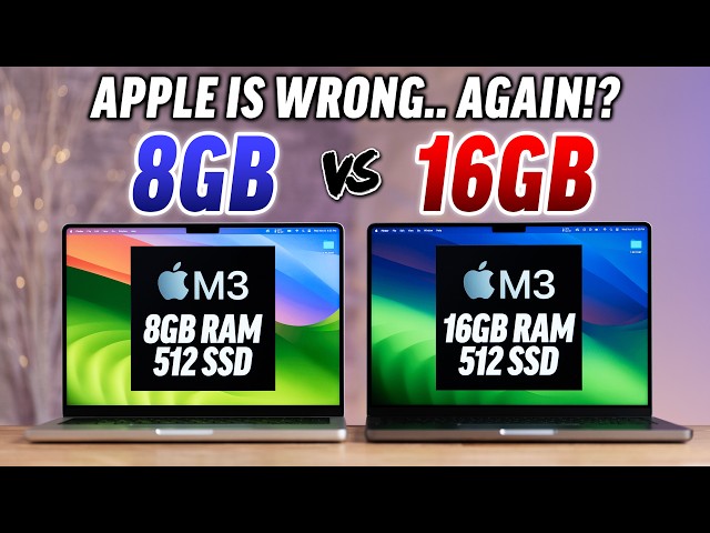 M3 MacBook Pro 8GB vs 16GB RAM - How BAD is base model? 
