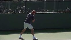 Roger Federer revez a una mano camara lenta HD