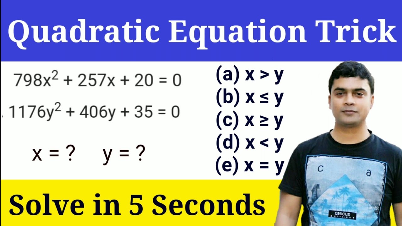 Quadratic Equation Tricks YouTube Quadratic Equation Tricks YouTube