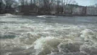 A Strong current in the Saco River
