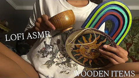 LOFI ASMR tapping & scratching in wooden items | No Talking