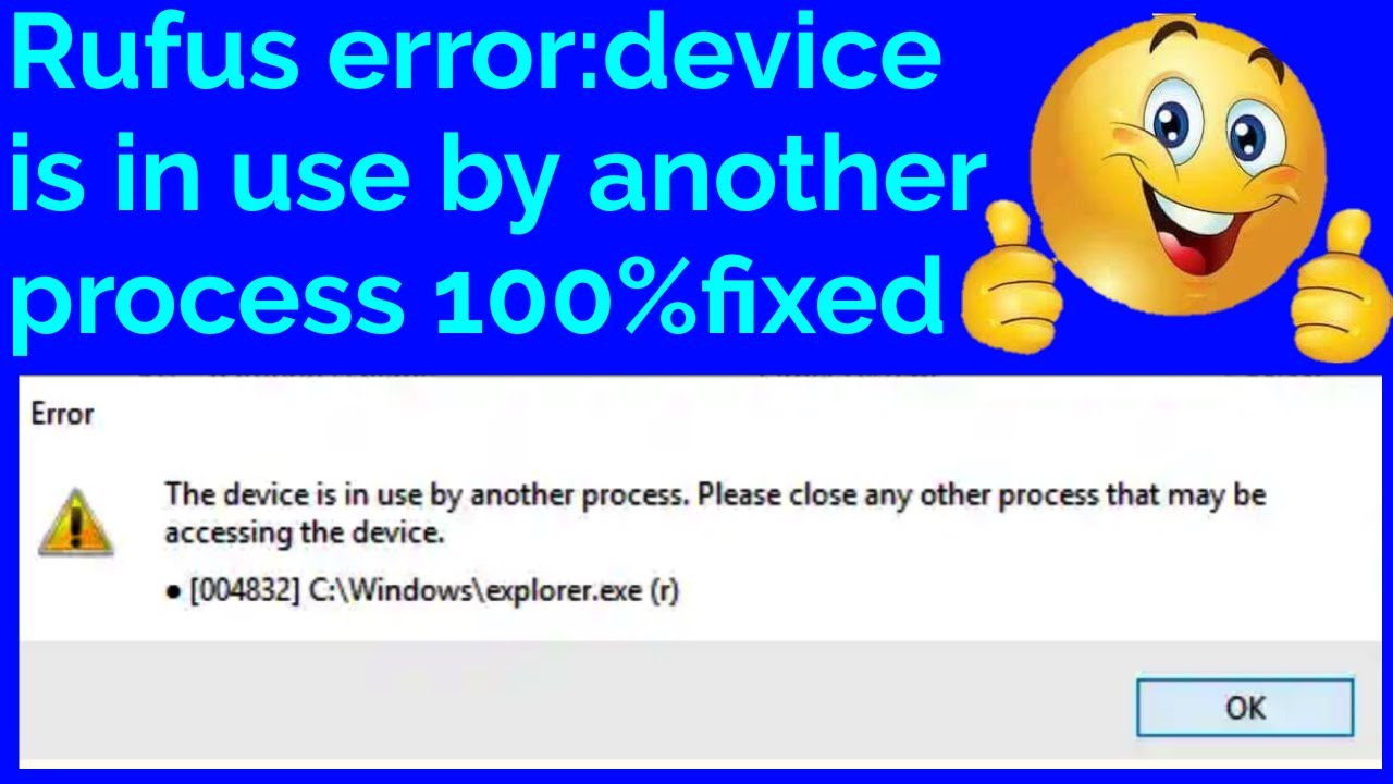 Error access to the device is denied rufus