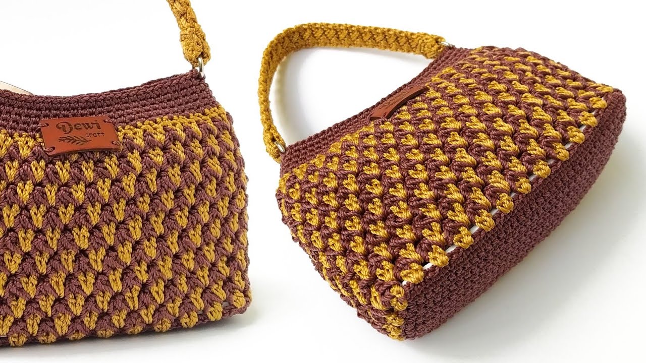 СОВРЕМЕННЫЙ УРООК ПО ВЯЗАНИЮ СУМОК КРЮЧКОМ, ПРОСТОЙ ДЛЯ НАЧИНАЮЩИХ