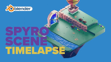 SPYRO SCENE in Blender 2.8 - Low Poly 3D Timelapse