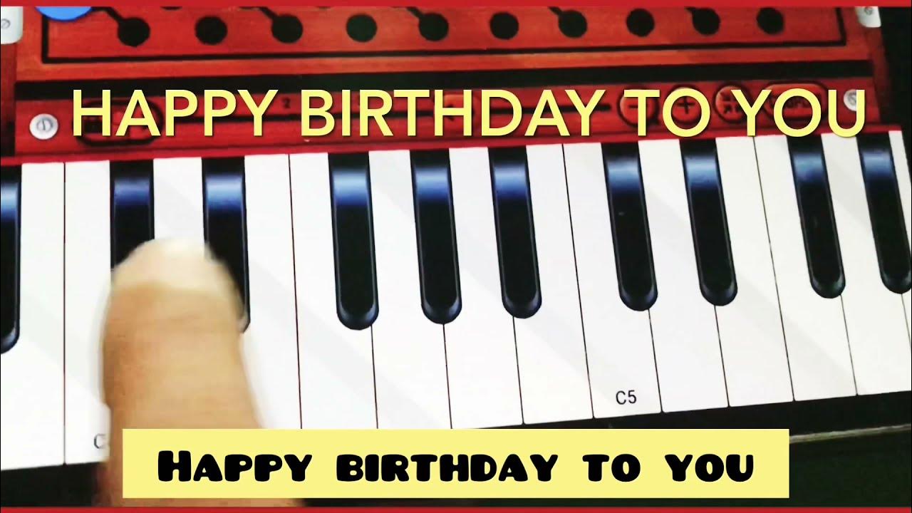 Happy Birthday on harmonium Easy Tutorial happy birthday in C
