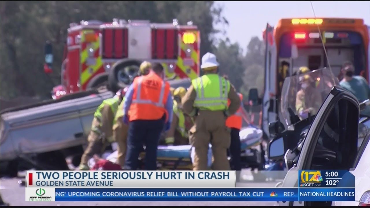 Two people seriously injured in rollover crash on Golden State Avenue ...