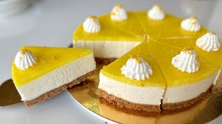 EASY RECIPE FOR LEMON CHEESECAKE WITHOUT BAKING!!!