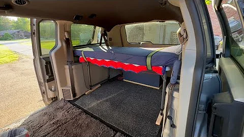 Simple Dodge Caravan Camper | No Build Setup For 2 | New Mattress | #vandweller #vancamper