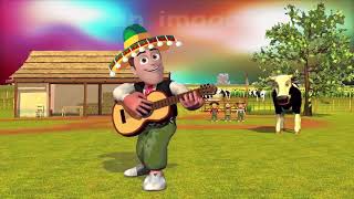 Zenón Con Sombrero Mexicano Tocando La Guitarra En La Granja Con Los Efectos Visuales Más Divertidos