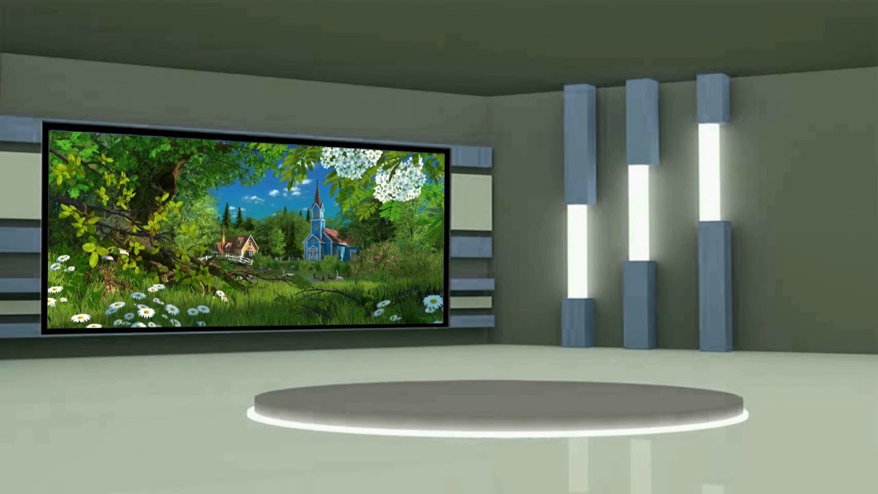 Virtual Studio Background, Awesome Talk Show TV Studio Set, #BSmotion -  YouTube