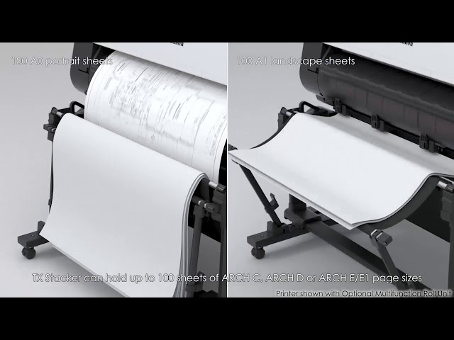 Canon imagePROGRAF TX Series High Capacity Stacker SS 41 (High Volume  Continuous Printing Basket) YouTube
