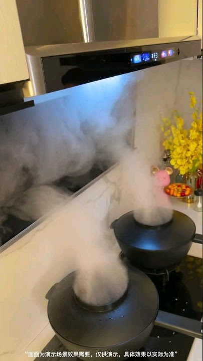 7-shaped top double range hood #china #gas #food #cooking #hood #kitchenequipment #youtubeshorts