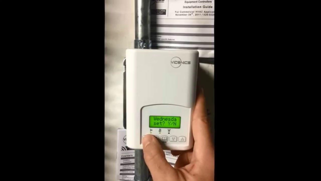 Viconics Thermostat in User Menu Adjusting Schedule YouTube