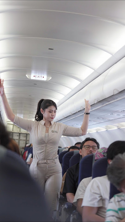 Every detail perfected before takeoff, super air jet cabin crew ensures your safety and comfort! ✈️