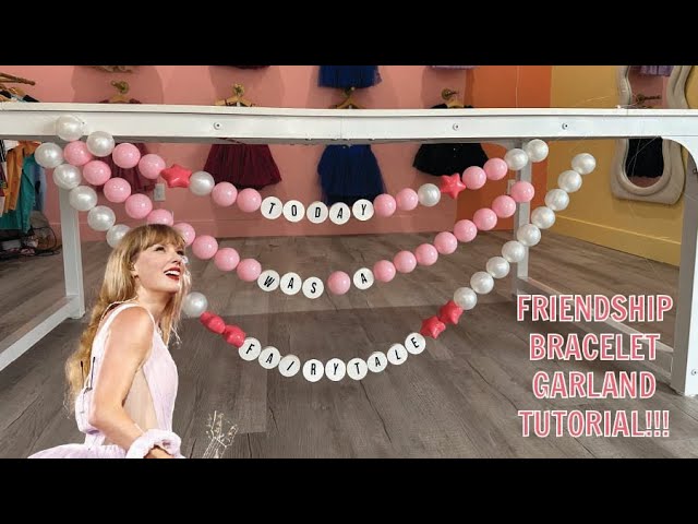 DIY Taylor Swift Era-Inspired Friendship Bracelet Garland 💖🎤🦋 