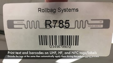 Rollbag R785 Auto Bagger - upgraded RFID label printer for smart labels & tags on poly bags