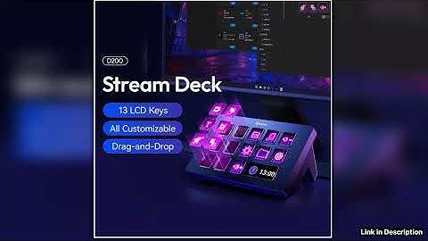 Ulanzi D200 Live Streaming Controller 13 LCD Keys for Vlog Content Creation Photo Video Editing Gam
