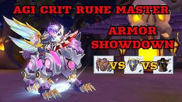 AGI CRIT RUNE MASTER: ARMOR COMPARISON.