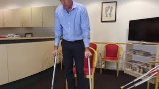 WALKING WITH ELBOW CRUTCHES
