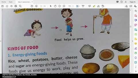 class 2 science chapter 8 food for good health part 1