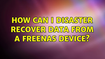 How can I disaster recover data from a FreeNAS device?