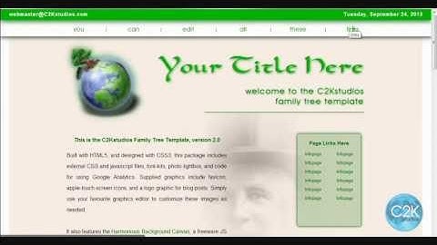 The Family Tree HTML5 Genealogy Website Template