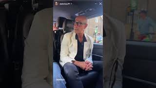 stanley tucci on his way to harry’s show in Wembley! 💚🏴󠁧󠁢󠁥󠁮󠁧󠁿 #harrystyles