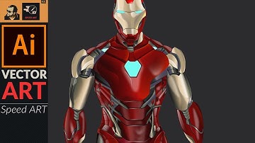 Iron Man Suit  in Adobe Illustrator CC | Mark LXXXV | Speed Art
