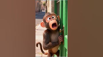 🐒 Monkey’s Prank Backfires — White Cat Wins the Sweet Reward! 🍦😹 #funny #cat #animation #monkey